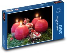Advetní věnec - vánoce Puzzle 260 dílků - 41 x 28,7 cm