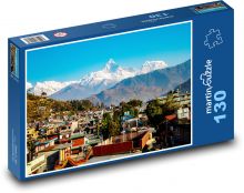 Pokhara - město v Nepálu Puzzle 130 dílků - 28,7 x 20 cm