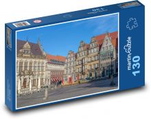 Brémy - Německo, historické centrum Puzzle 130 dílků - 28,7 x 20 cm