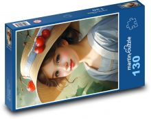 Portrét dítěte v klobouku Puzzle 130 dílků - 28,7 x 20 cm