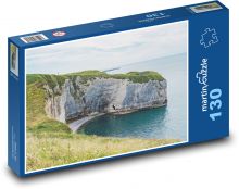 Francie - pobřeží Etretat Puzzle 130 dílků - 28,7 x 20 cm