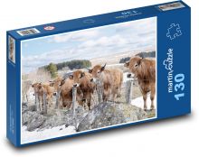 Zima - kráva Puzzle 130 - 28,7x20 cm