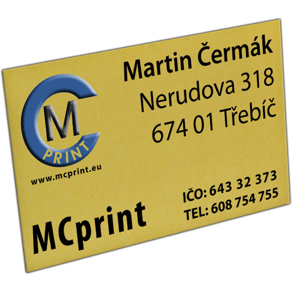 MCprint.eu - Fotogeschenke: Aluminiumblech golden