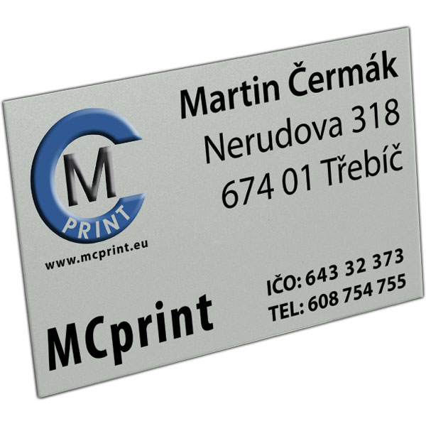 MCprint.eu - Fotogeschenke: Aluminiumblech silber