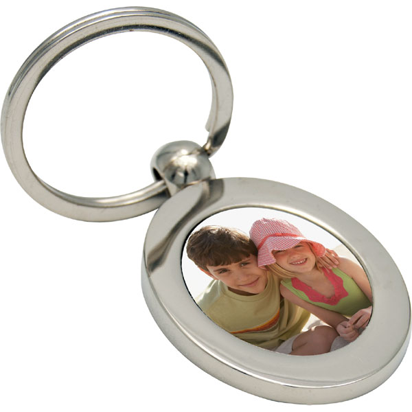Key case - oval, a gift with a photo of grandchildren for your great-grandma