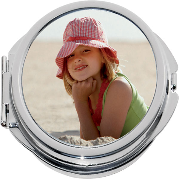 Pocket mirror - circle, a gift from digital photos for your mum and granny