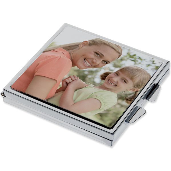 Pocket mirror - square, an original gift for your sister with her own photo