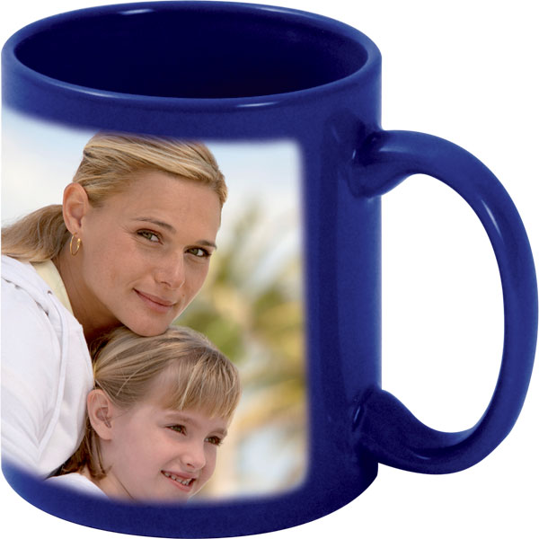Blue mug - 1x print for a right-hander, gift with printing for your daddy