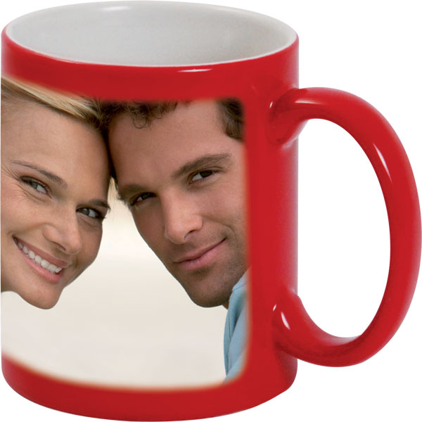 Red mug - 1x print for a right-hander, gift of love for your girlfriend
