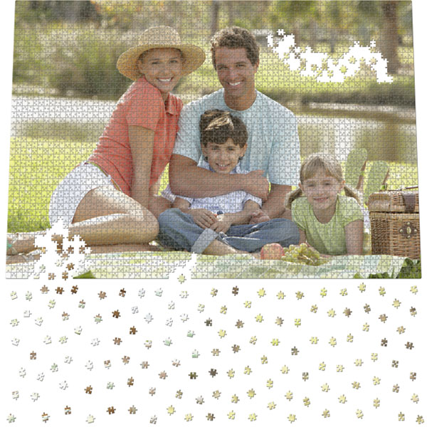 3404 Piece Puzzle 60 x 40 in, a maxi anniversary gift from personal photos