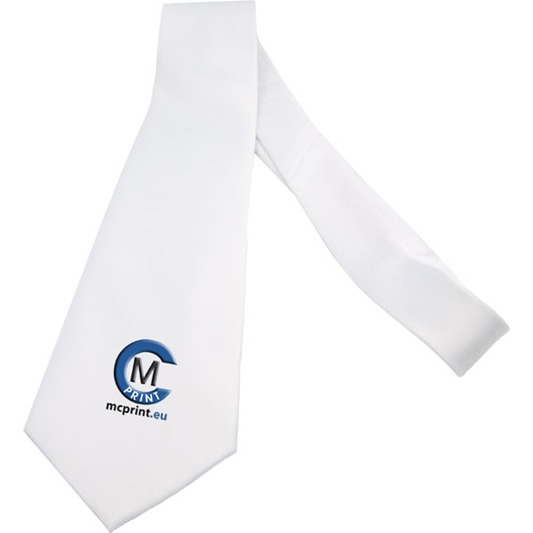 Tie white - 1x print, a name day gift with a personal photo for men 