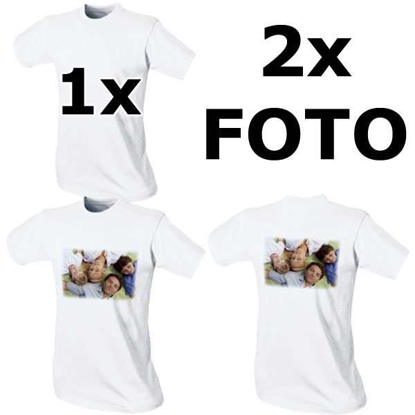 White child’s T-shirt - 2x prints, keepsakes from photos for classmates