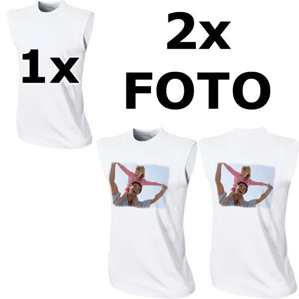 White women’s T-shirt - 2x prints, a beautiful gift with digital pictures 