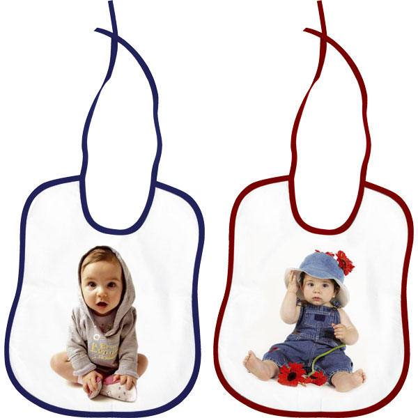 MCprint.eu - Photogift: Photo bib childs - red or blue hem