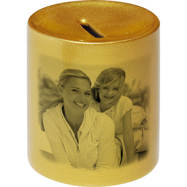 MCprint.eu - Photogift: Photo money box gold for metal coins