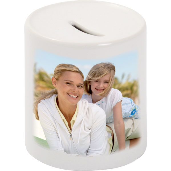 MCprint.eu - Photogift: Photo money box white for metal coins