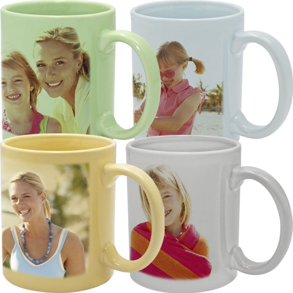 MCprint.eu - Photogift: Photo mugs pastel - light blue, light green, light grey, light cream