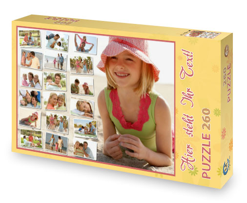 Fotocollage-Puzzle mit Foto-Schachtel 21