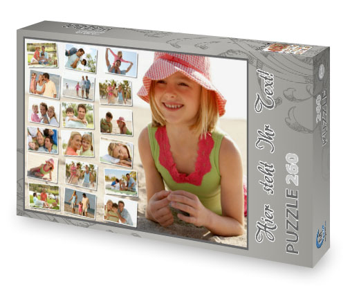 Fotocollage-Puzzle mit Foto-Schachtel 24