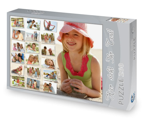 Fotocollage-Puzzle mit Foto-Schachtel 30