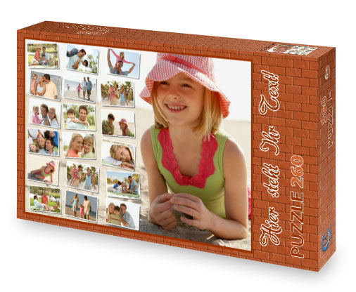 Fotocollage-Puzzle mit Foto-Schachtel 32