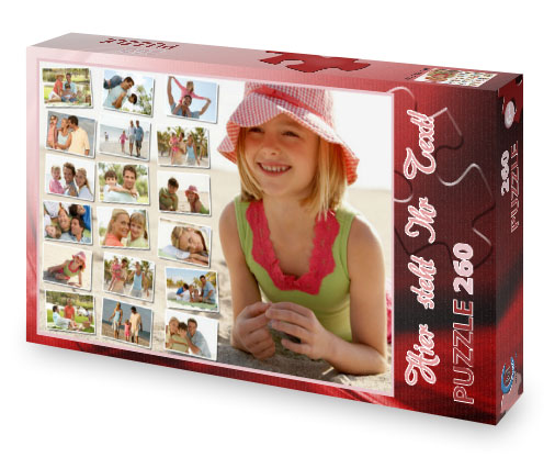 Fotocollage-Puzzle mit Foto-Schachtel 34