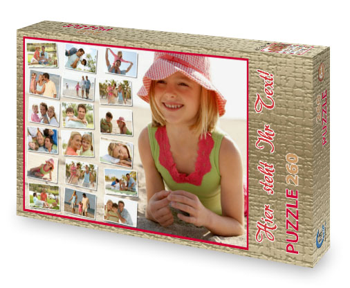 Fotocollage-Puzzle mit Foto-Schachtel 35