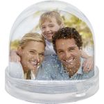 Silver snow globe - 2x prints, a gift for a bridegroom with a photo of his bride
