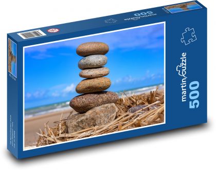 Pyramida z kamenů - Puzzle 500 dílků, rozměr 46x30 cm
