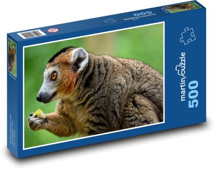 Lemur z jedzeniem - Puzzle 500 elementów, rozmiar 46x30 cm