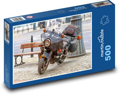 Motorrad in der Stadt - Puzzle - 500 Teile