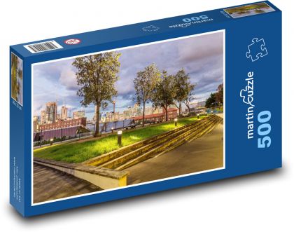 Park v noci - Puzzle 500 dílků, rozměr 46x30 cm