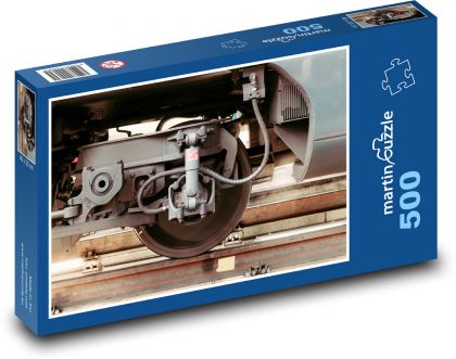 Koľajnica - koleso vlaku - Puzzle 500 dielikov, rozmer 46x30 cm 