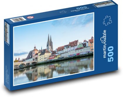 Řezno - Dunaj, Německo - Puzzle 500 dílků, rozměr 46x30 cm