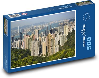 Hongkong - Čína, Ázia - Puzzle 500 dielikov, rozmer 46x30 cm 