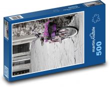Bicykel s kvetmi Puzzle 500 dielikov - 46 x 30 cm