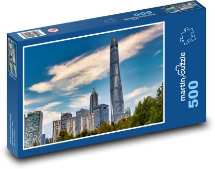 Mrakodrapy - budovy - Puzzle 500 dielikov, rozmer 46x30 cm 