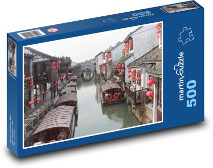 Starobylé město - Suzhou, Čína - puzzle 500 dílků
