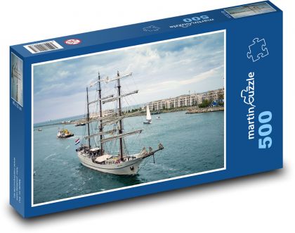 Łódź - miasto, port - Puzzle 500 elementów, rozmiar 46x30 cm