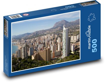 Benidorm - miasto, Hiszpania - Puzzle 500 elementów, rozmiar 46x30 cm
