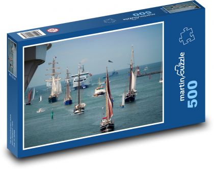 Boats - sea, sailboats - Puzzle of 500 pieces, size 46x30 cm 