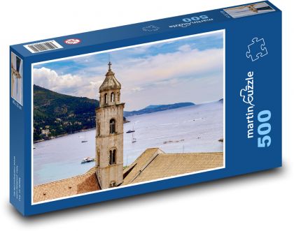 Old town Dubrovnik - Croatia, tower - Puzzle of 500 pieces, size 46x30 cm 