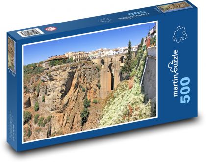 City - rocks, houses - Puzzle of 500 pieces, size 46x30 cm 