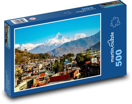 Pokhara - miasto w Nepalu - Puzzle 500 elementów, rozmiar 46x30 cm