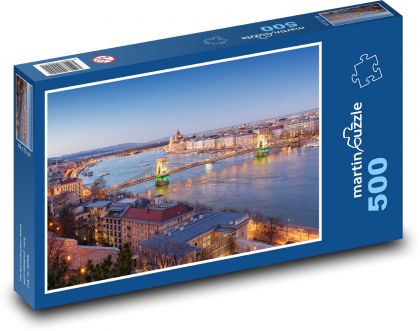 Budapest at night - Puzzle of 500 pieces, size 46x30 cm 