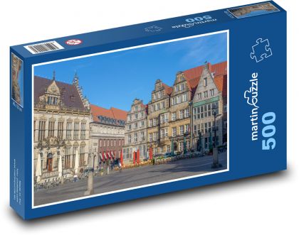Brémy - Nemecko, historické centrum - Puzzle 500 dielikov, rozmer 46x30 cm 