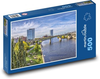 Miasto - most - Puzzle 500 elementów, rozmiar 46x30 cm