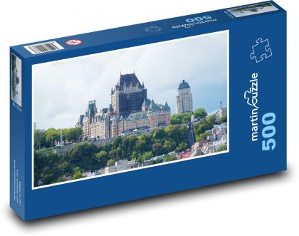 Quebec - zamek Frontenac, Kanada - Puzzle 500 elementów, rozmiar 46x30 cm