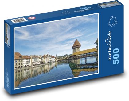 Szwajcaria - Lucerna - Puzzle 500 elementów, rozmiar 46x30 cm