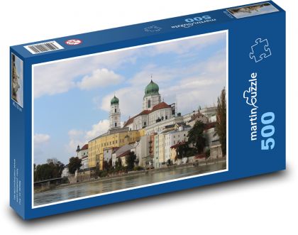 Pasov - Germany, historical center - Puzzle of 500 pieces, size 46x30 cm 